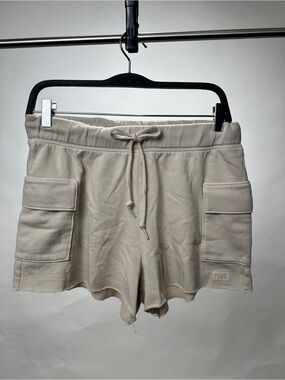 PINK Victoria's Secret Cream Cargo Drawstring Shorts